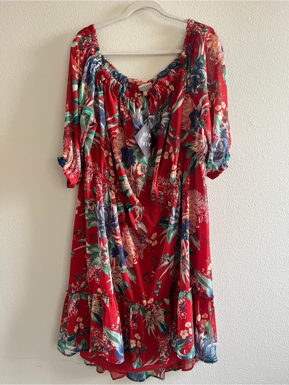 NWT Ava & Viv Floral Dress size 2X